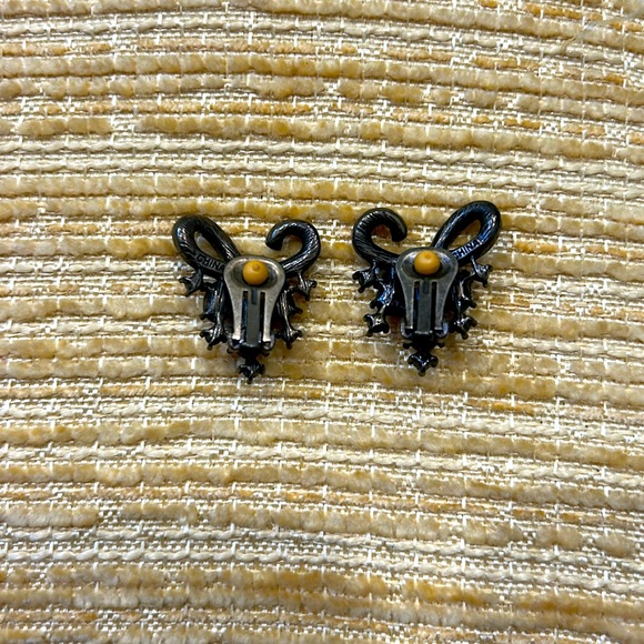 Heidi Daus 1920s art deco purple glass beaded Swarovski necklace w/ earrings - Picture 7 of 9